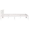 vidaXL Bed Frame White 215.5 x 205.5 x 69.5 cm Solid Pine Wood
