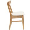 vidaXL Dining Chairs 2 pcs Natural 42 x 47.5 x 81 cm Solid Rubber Wood