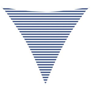 vidaXL Sun Shade Sail Blue and White 4.5 x 4.5 x 4.5 m