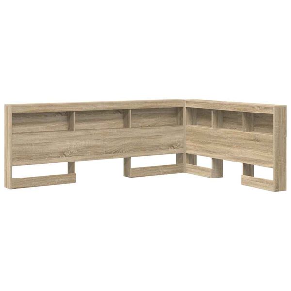 vidaXL Storage Headboard with Shelf Sonoma Oak 150 cm Engineered Wood