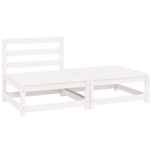 vidaXL Garden Lounge Set | White | Solid pinewood | Medium | Modular