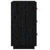 vidaXL Bedside Cabinets 2 pcs Black 40x40x75 cm Solid Wood Pine