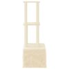 vidaXL Cat Tree with Sisal Scratching Posts Cream 133.5 cm
