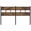 vidaXL Headboard Smoked Oak 150 cm Iron and Engineered Wood