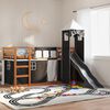 vidaXL Bunk Bed without Mattress with Slide White and Black 80x200 cm