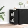 vidaXL Cabinet with Wheel Black oak 60 x 22 x 79 cm Engineered Wood