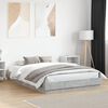 vidaXL Bed Frame with LED without Mattress Concrete Grey 150x200 cm King Size