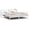 vidaXL Bed Frame with Headboard without Mattress White 200x200 cm