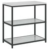 vidaXL Kitchen Storage Set with Shelf 3 pcs Silver Galvanised Steel
