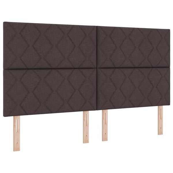 vidaXL Fabric Headboard Height Adjustable Dark brown 180 cm Fabric