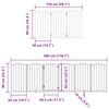 vidaXL Dog Gate with Door Foldable 12 Panels Black 600 cm Poplar Wood