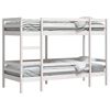vidaXL Bunk Bed without Mattress White 75x190 cm Small Single Solid Wood Pine