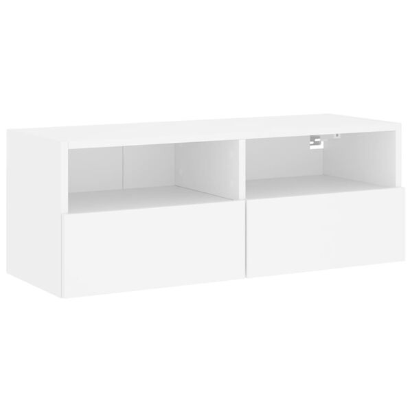 vidaXL TV Wall Cabinet White 80x30x30 cm Engineered Wood