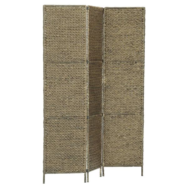 vidaXL 3-Panel Room Divider Brown 116x160 cm Water Hyacinth