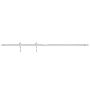 vidaXL Mini Sliding Cabinet Door Kit Carbon Steel White 152 cm