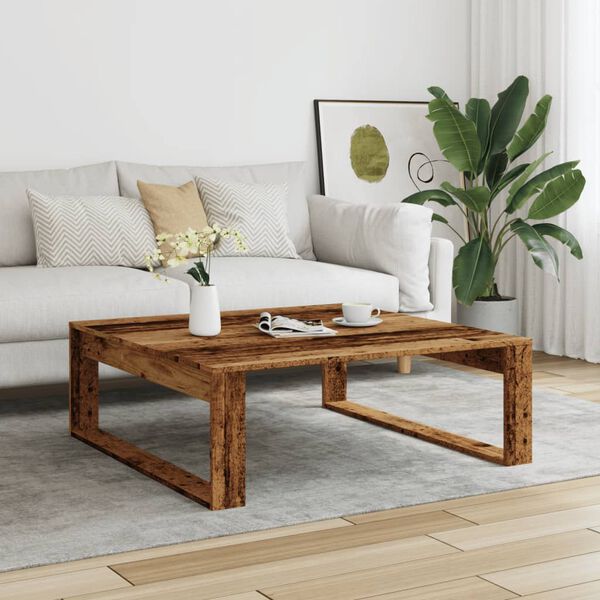 vidaXL Coffee Table Old Wood 100x100x35 cm Engineered Wood