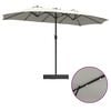 vidaXL Garden Parasol Sand and Anthracite 385 x 209 x 244 cm Polyester