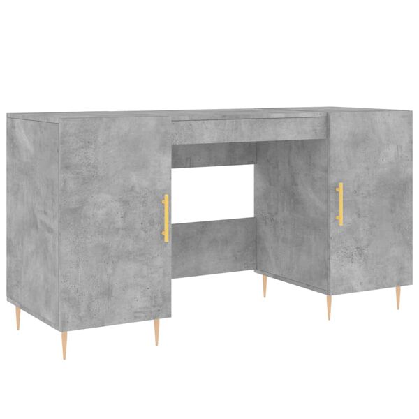 vidaXL Desk Concrete Grey 140x50x75 cm Engineered Wood