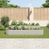 vidaXL Garden Raised Bed 320x80x44 cm Galvanised Steel Silver
