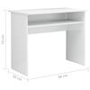 vidaXL Desk High Gloss White 90x50x74 cm Engineered Wood