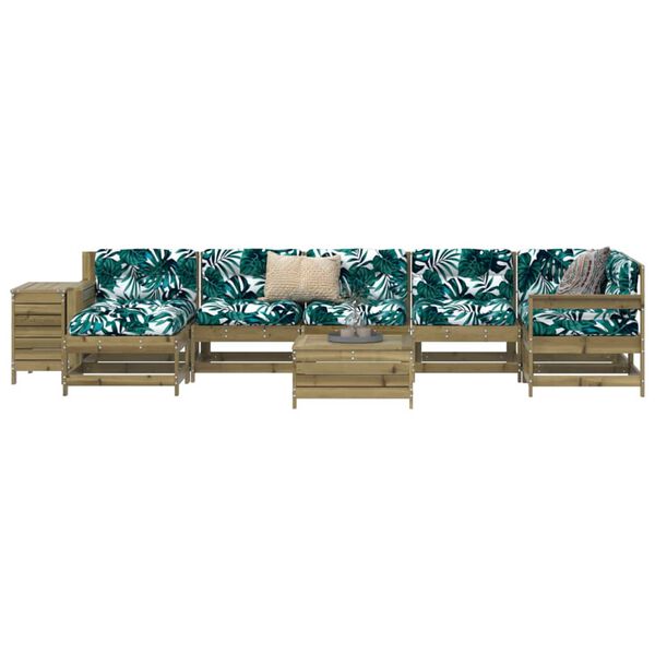 vidaXL 9 Piece Garden Sofa Set Impregnated Wood Pine