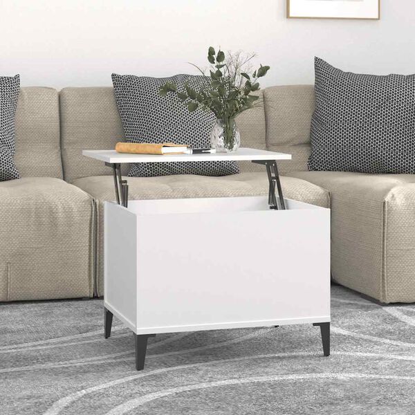 vidaXL Coffee Table White 60x44.5x45 cm Engineered Wood