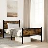 vidaXL Metal Bed Frame without Mattress Smoked Oak 90x200 cm