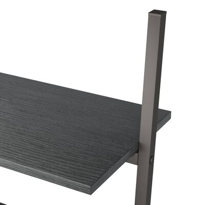 vidaXL 4-Tier Leaning Shelf Black 64x34x150.5 cm