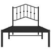 vidaXL Metal Bed Frame without Mattress with Headboard Black 90x200cm
