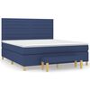 vidaXL Box Spring Bed with Mattress Blue 180x200 cm Fabric