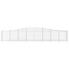 vidaXL Arched Gabion Basket 400x30x60/80 cm Galvanised Iron