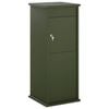 vidaXL Mailbox Olive Green 40 x 40 x 100 cm Steel