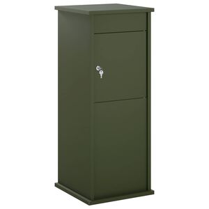 vidaXL Mailbox Olive Green 40 x 40 x 100 cm Steel