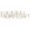 vidaXL 7 Piece Garden Pallets Lounge Set Wood White