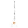 vidaXL Industrial Hanging Lamp White Round 32 cm E27 Solid Mango Wood