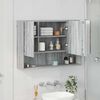 vidaXL Mirror Cabinet Grey Sonoma 80 x 17 x 55 cm Engineered Wood