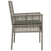 vidaXL Garden Chair 2 pcs Grey 53 x 60 x 85cm Poly Rattan