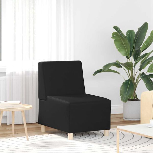 vidaXL Modular Sofa Unit Armless 2 pcs Black 55 x 74 x 82 cm