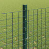 vidaXL Fence with Post Green 1.2 x 25 m Steel and PVC