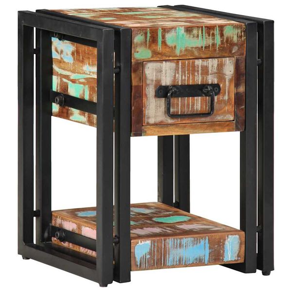 vidaXL Bedside Cabinet with Drawer 2 pcs Multicolour 30 x 30 x 40 cm