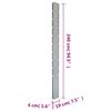 vidaXL Garden Fence Posts 10 pcs Silver 240 cm &nbsp;Galvanised Steel