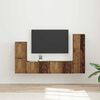 vidaXL TV Cabinet Set Wall-mounted 4 pcs Old Wood Engineered Wood