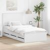 vidaXL Bed Frame with Drawer White 100 x 200 cm Engineer Wood