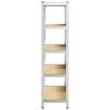 vidaXL 5-Layer Storage Shelf Silver Steel&Engineered Wood