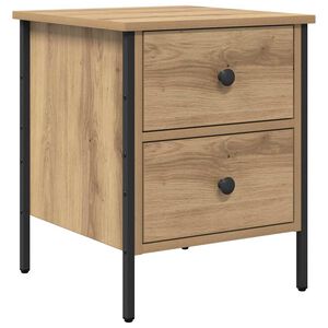 vidaXL Bedside Cabinet with Drawer Artisan oak 40 x 42 x 50 cm