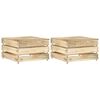 vidaXL Garden Pallet Tables 2 pcs Impregnated Pinewood