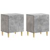 vidaXL Bedside Table 2 pcs Concrete Grey 43 x 34.5 x 50 cm