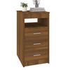 vidaXL Drawer Cabinet Brown Oak 40x50x76 cm Engineered Wood