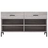 vidaXL Shoe Bench Grey Sonoma 102x35x55 cm Engineered Wood