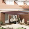 vidaXL Automatic Retractable Awning Brown 450x300 cm